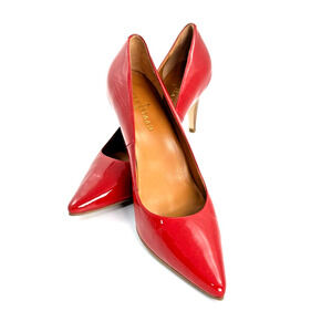 Cole Haan Red Patent Leather Pointed Toe Stiletto Heels Women Size 6.5B